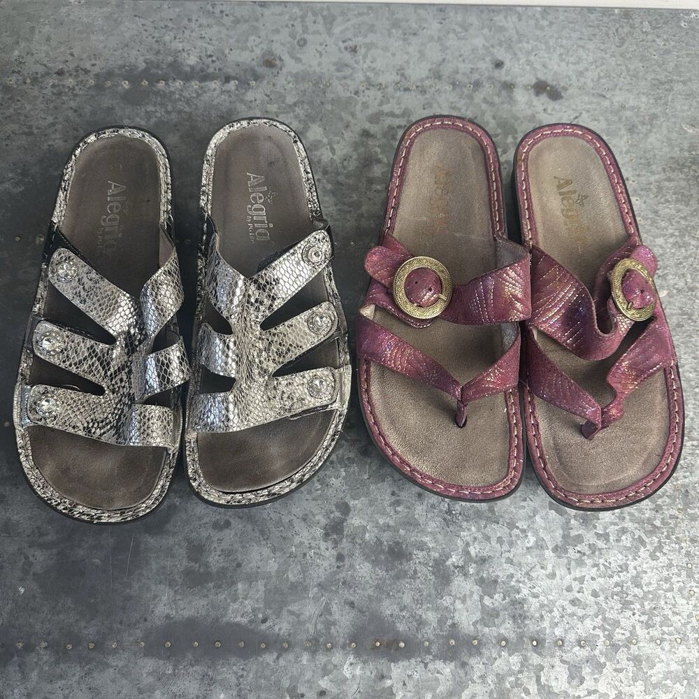 2 Pair Of Alegria Sandals Bundle Both Womens Size 6.5
